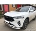 HAVAL F7X 2019-н.в. защита переднего бампера одинарная труба с подгибами d60 из нержавеющей стали